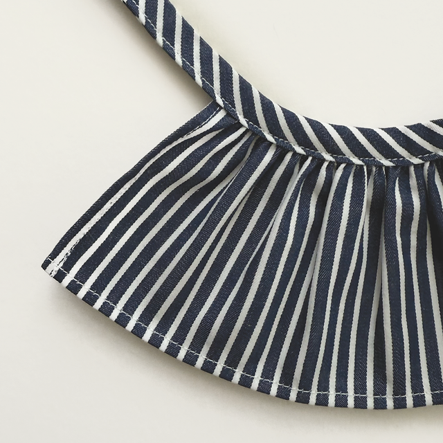 Black Striped Cotton Cape